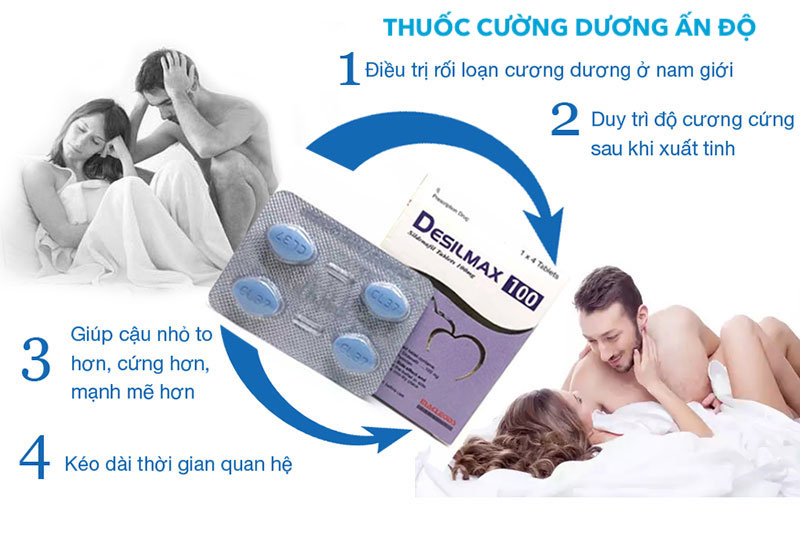 Desilmax 100mg cường dương Ấn Độ tăng cường sinh lý mạnh mẽ hiệu quả