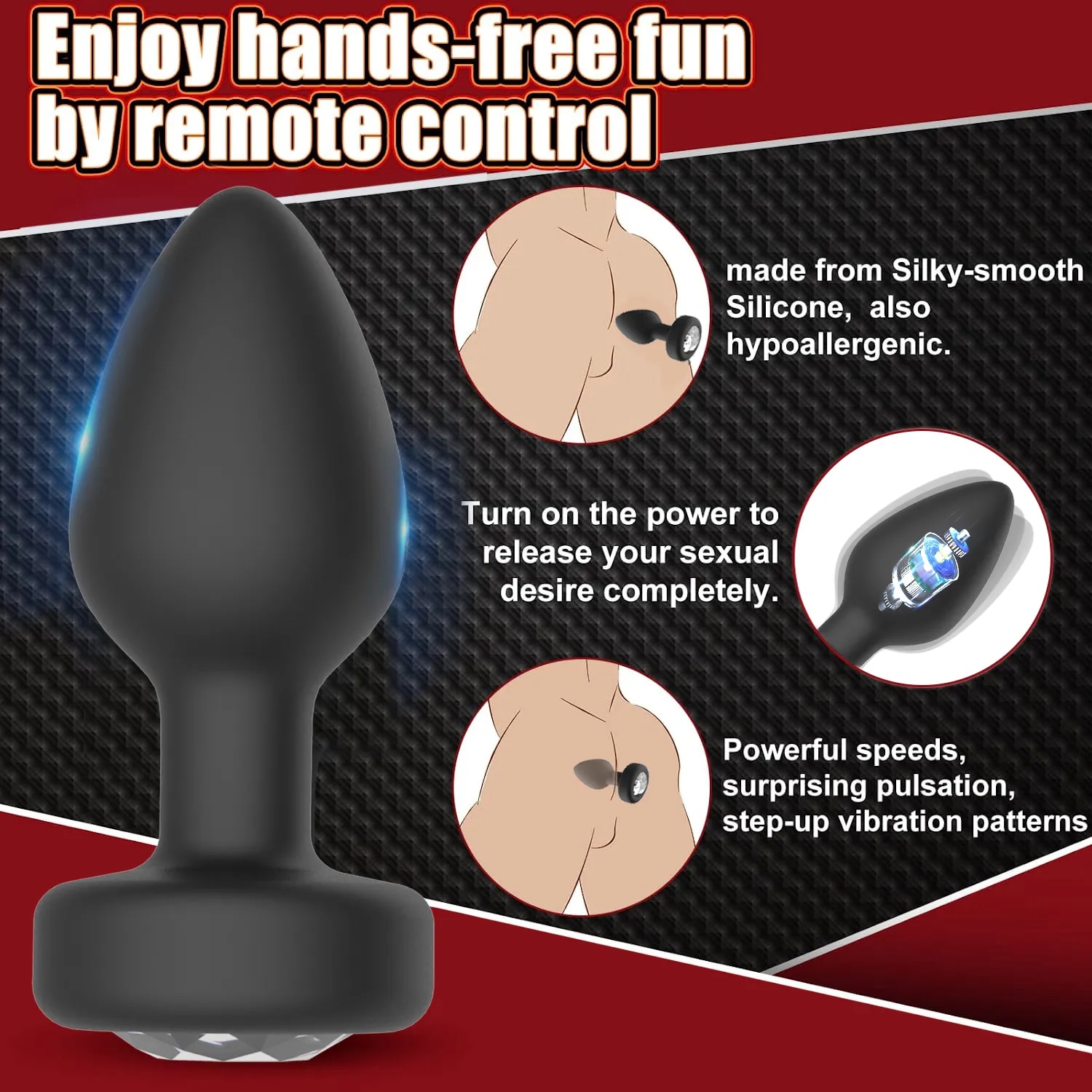 Phích cắm hậu môn Love Spouse bluetooth điều khiển app tiện lợi