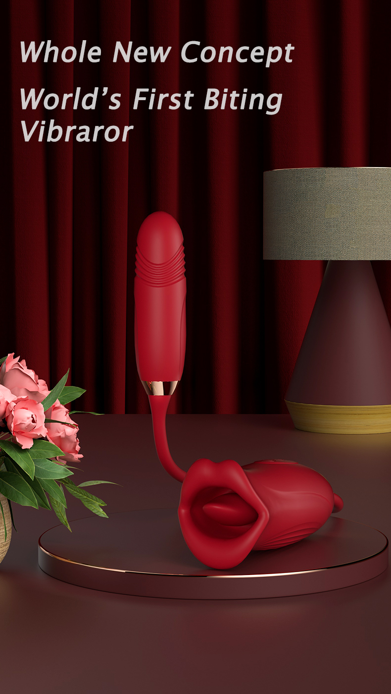 Trứng rung hoa hồng siêu kích thích massage điểm G, oral sex