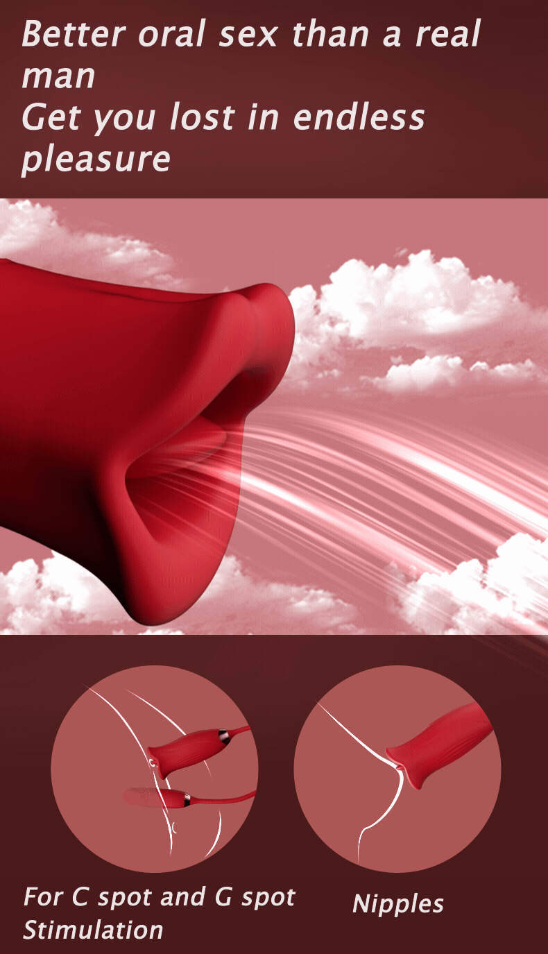 Trứng rung hoa hồng siêu kích thích massage điểm G, oral sex