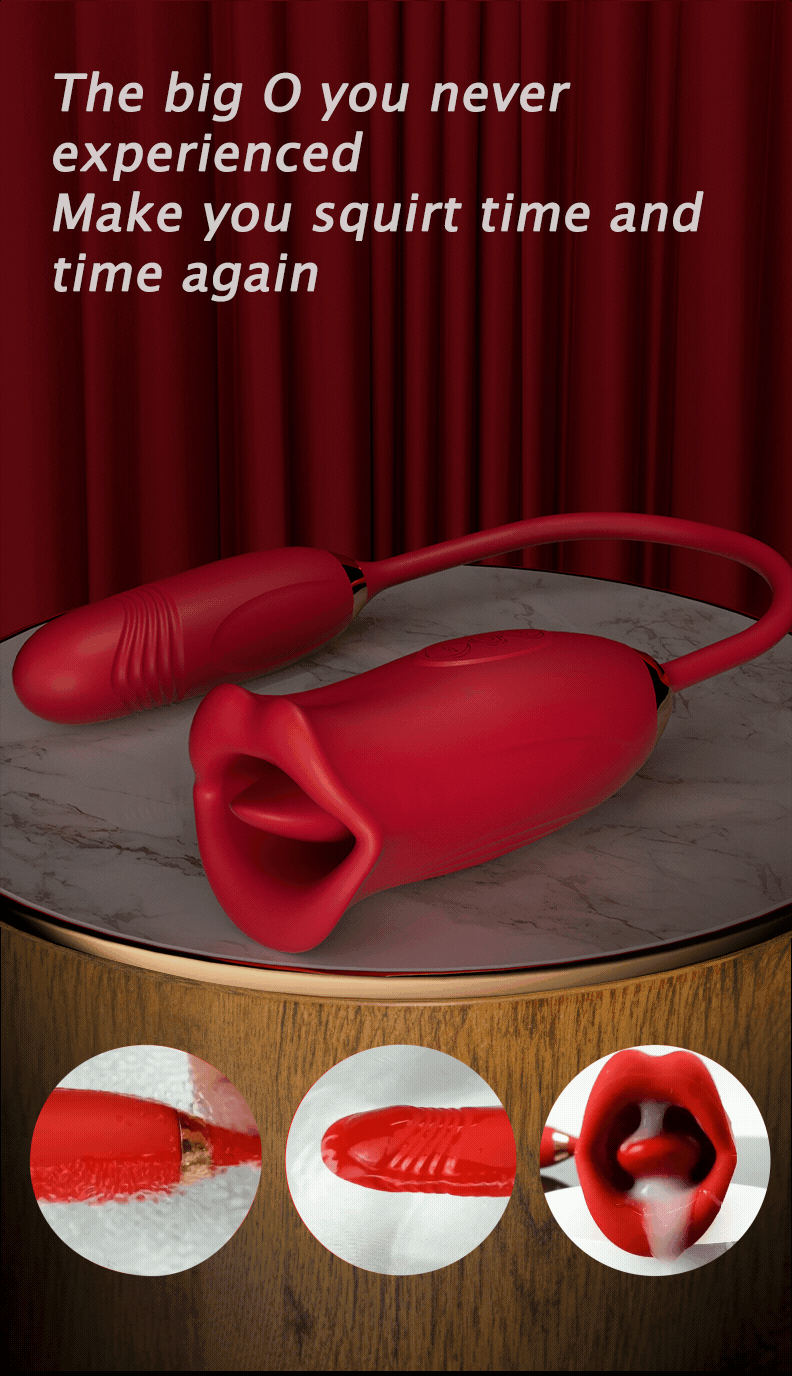 Trứng rung hoa hồng siêu kích thích massage điểm G, oral sex