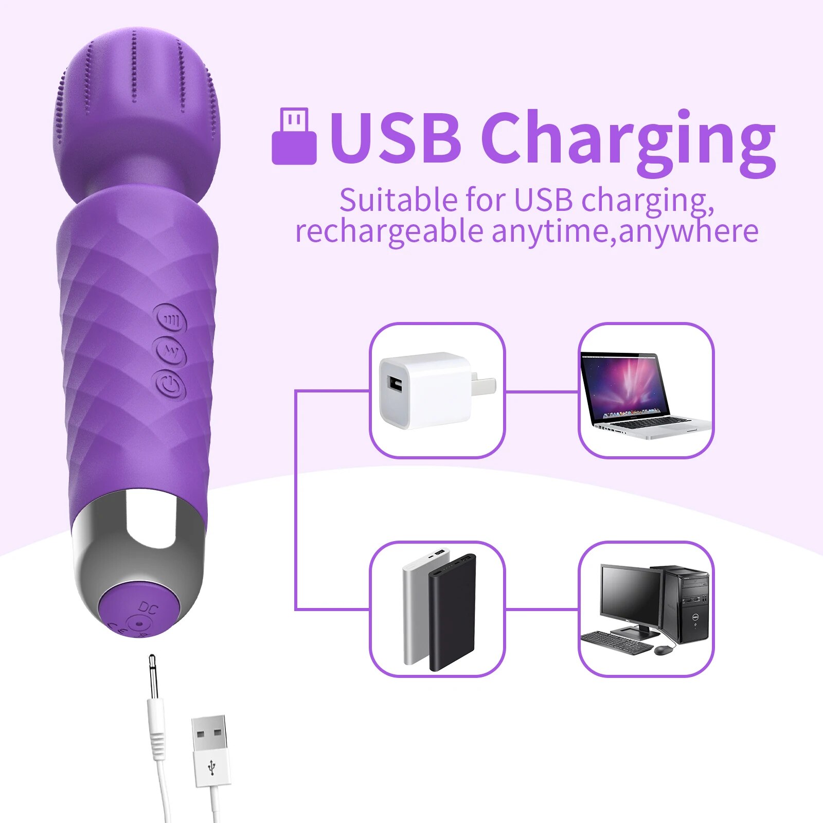 Chày Rung Tình Yêu Safiman Magic Wand Gai Nổi Kích Thích G