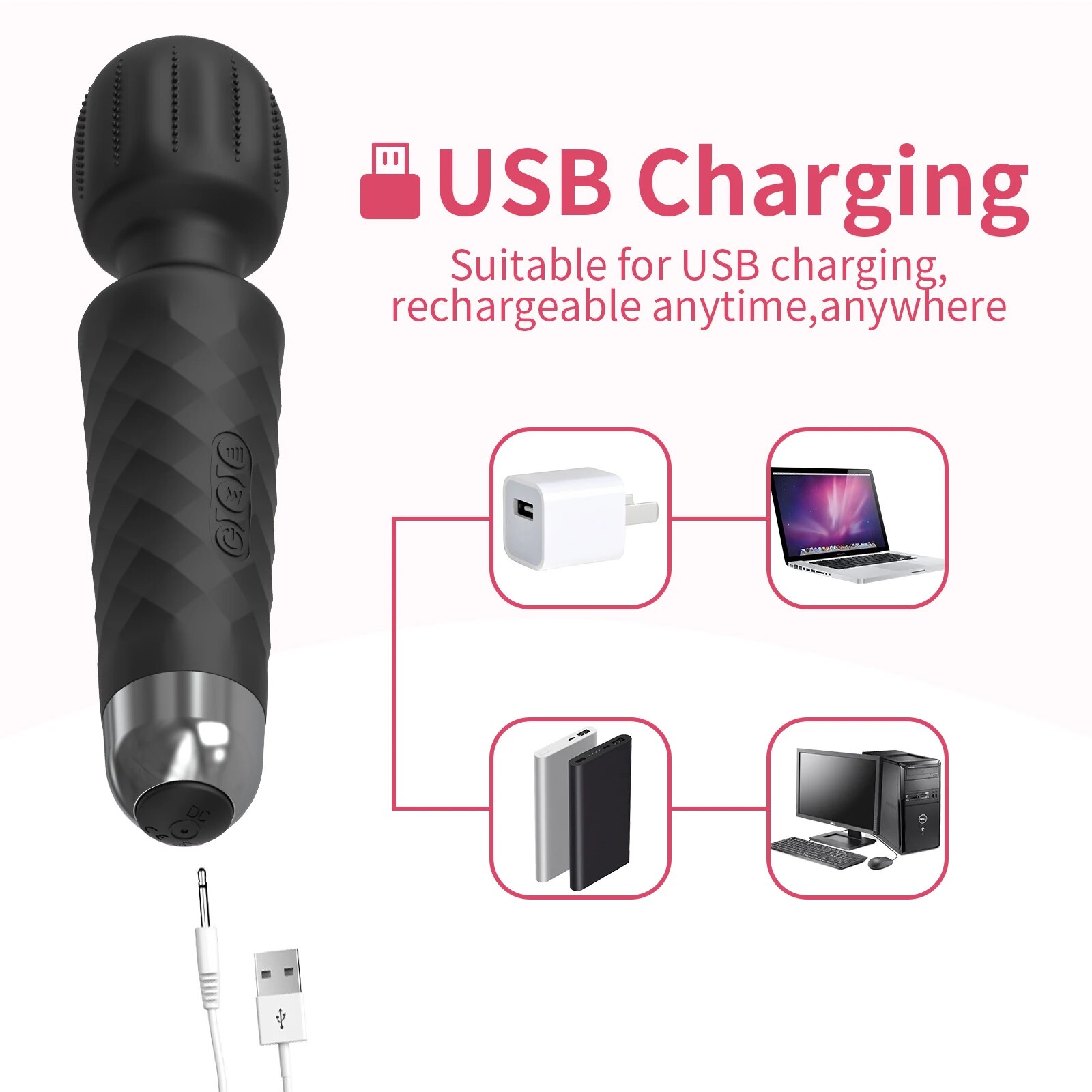 Chày Rung Tình Yêu Safiman Magic Wand Gai Nổi Kích Thích G