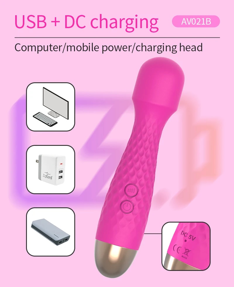 Chày rung không dây mini nhỏ gọn Wand Massager kích thích