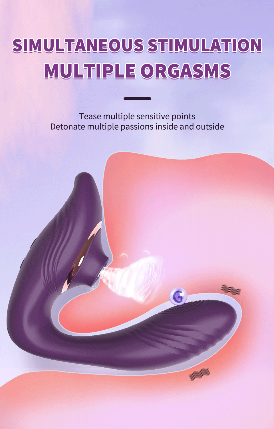 Máy Massage 2 Đầu Becky Rung Bú Hút - Tăng Khoái Cảm Cực Đỉnh