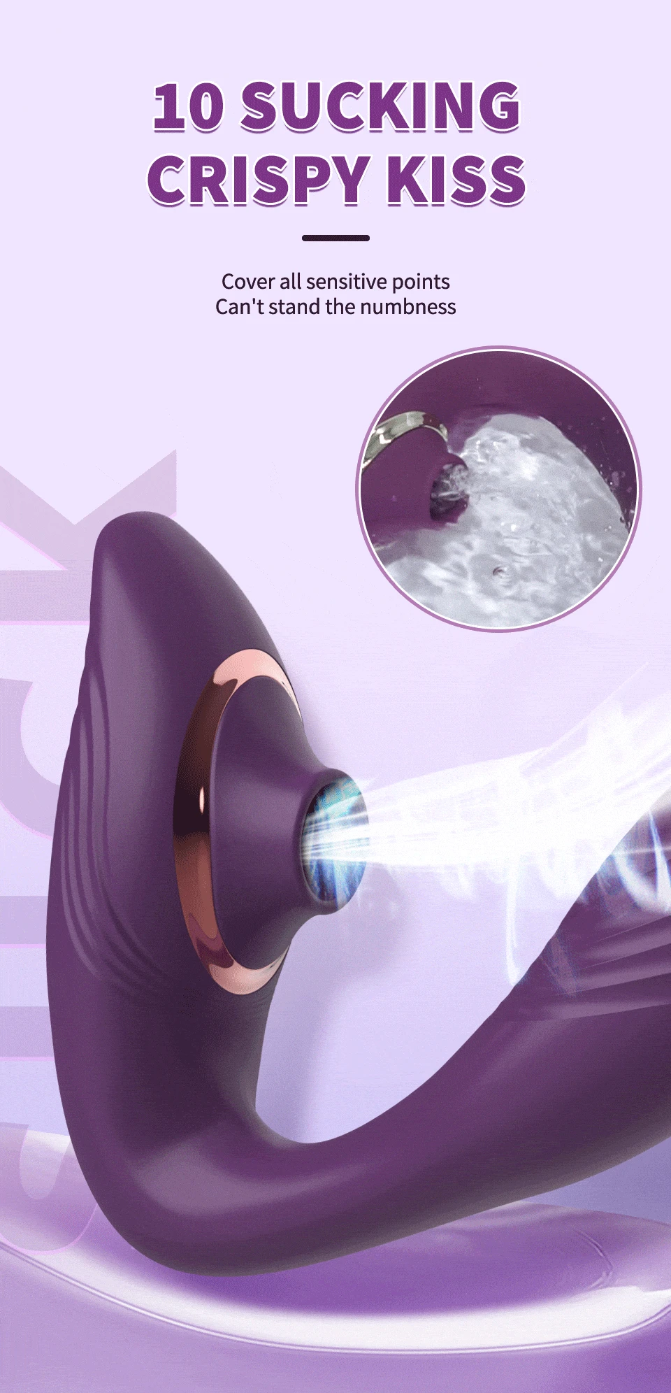 Máy Massage 2 Đầu Becky Rung Bú Hút - Tăng Khoái Cảm Cực Đỉnh