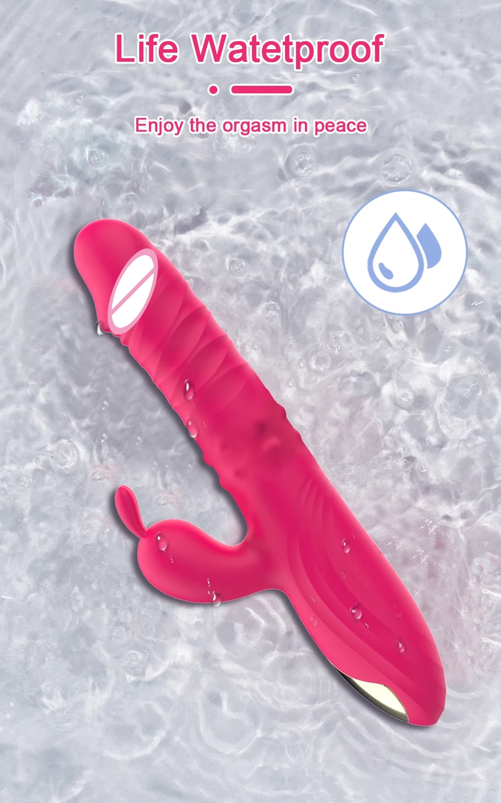 Dương vật giả xoay rung thụt đa năng tai thỏ kích thích mạnh