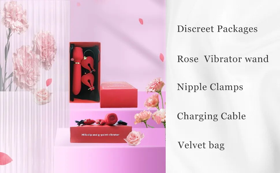 Chày Rung 2 Đầu Kích Thích Điểm G - Kẹp Vú Mới Lạ