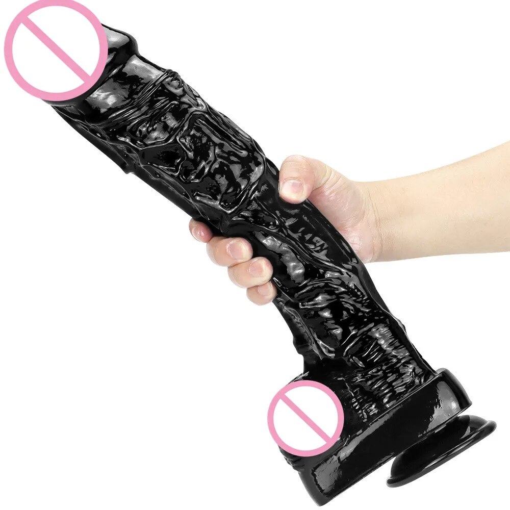 Dương vật giả dán tường đen size lớn, siêu thực, hàng to