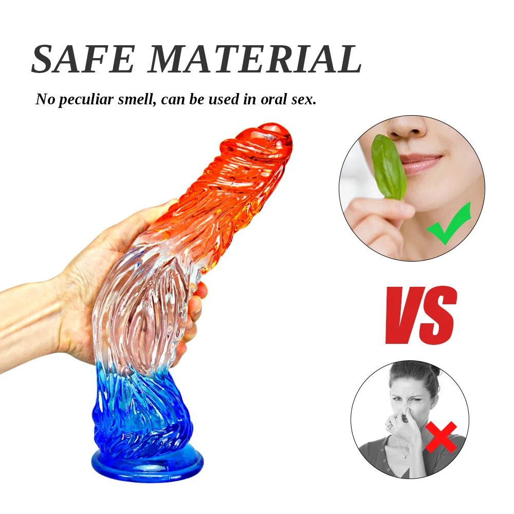 Dương vật giả silicon đa màu dán tường siêu mềm mại hấp dẫn
