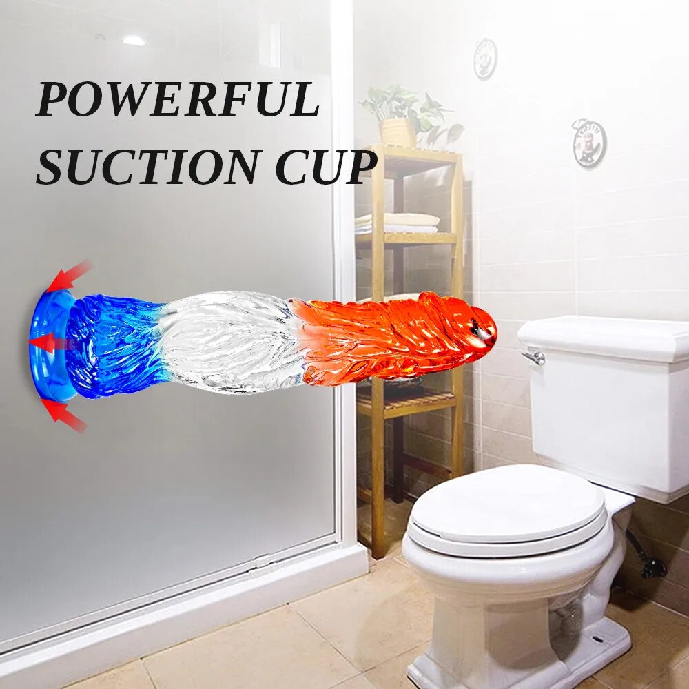 Dương vật giả silicon đa màu dán tường siêu mềm mại hấp dẫn