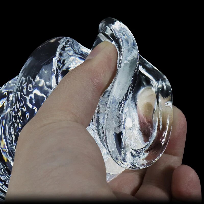 Dương vật giả cá sấu trong suốt siêu mềm nhiều xoáy dính tường