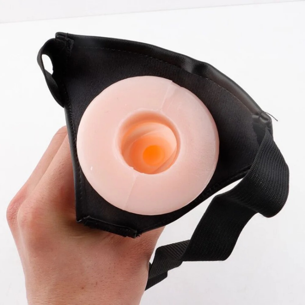 Dương vật giả silicon siêu mềm có dây đeo tiện lợi cho les