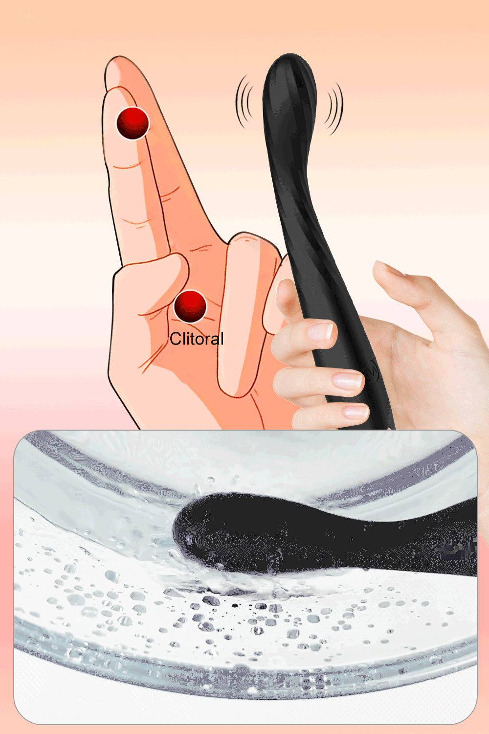 Máy rung silicon mềm dẻo kích thích điểm G, thư giãn cực đỉnh