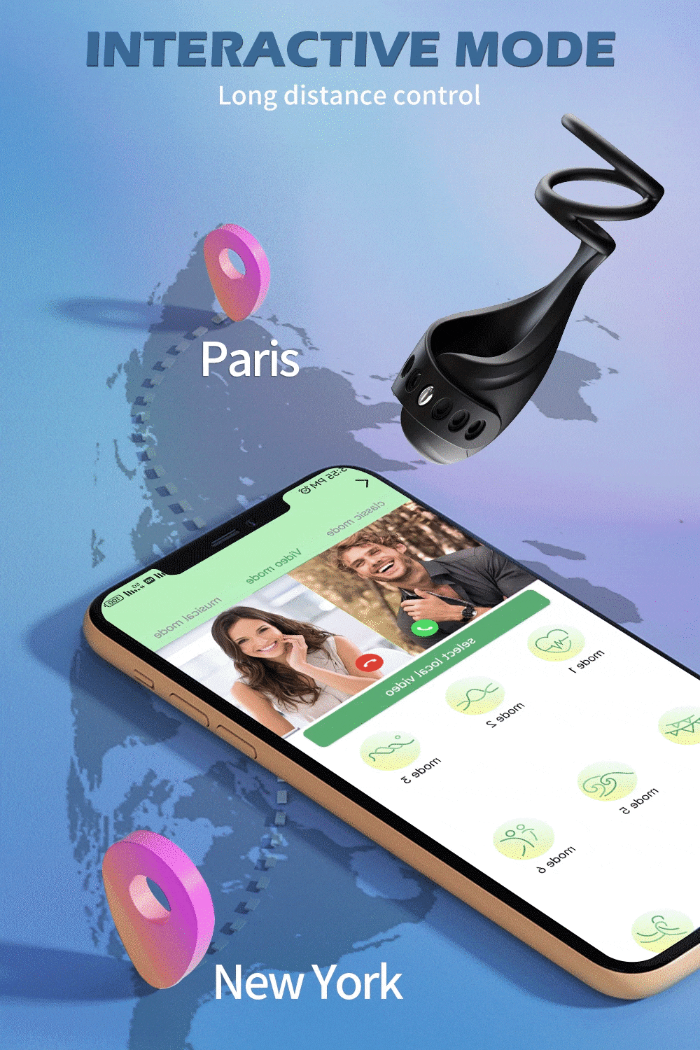 Máy tập dương vật Love Spouse đa năng điều khiển app, tặng vòng