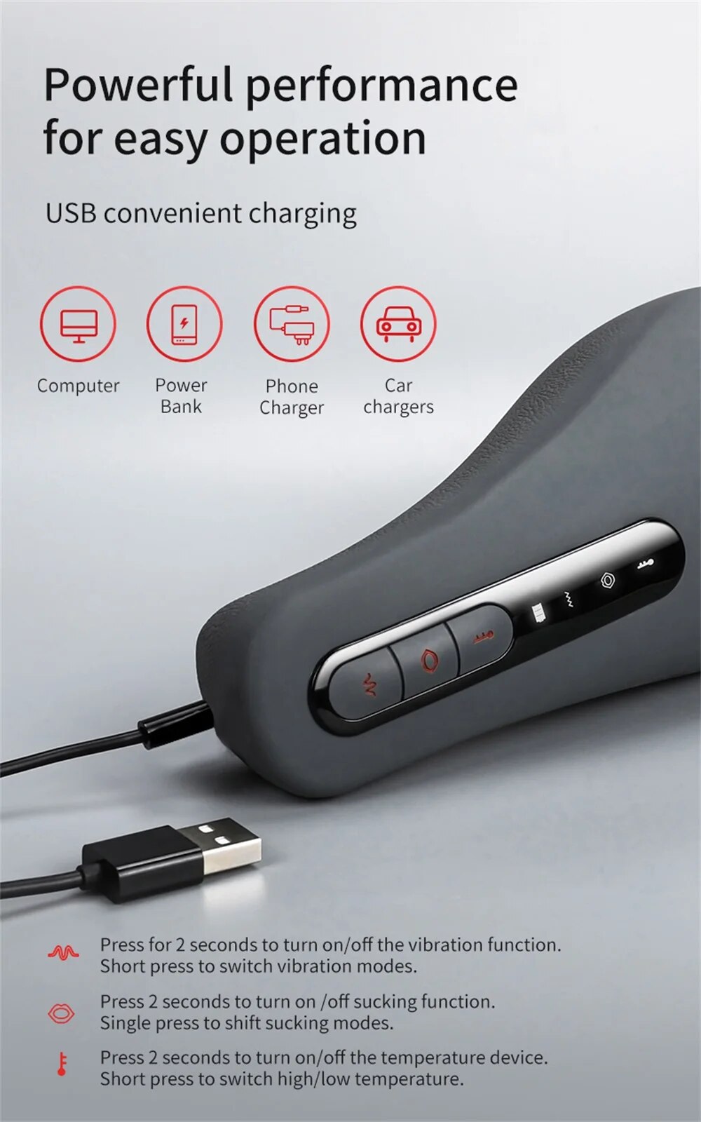 AirTurn 2 OTouch Máy bú mút rung hút co bóp đa năng tiện lợi