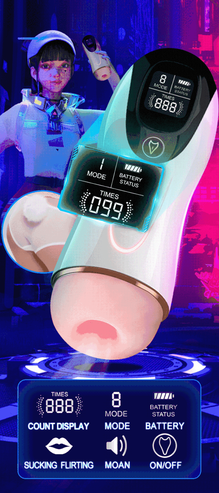 Âm đạo giả tự động rung co bóp búm nóng siêu chân thực