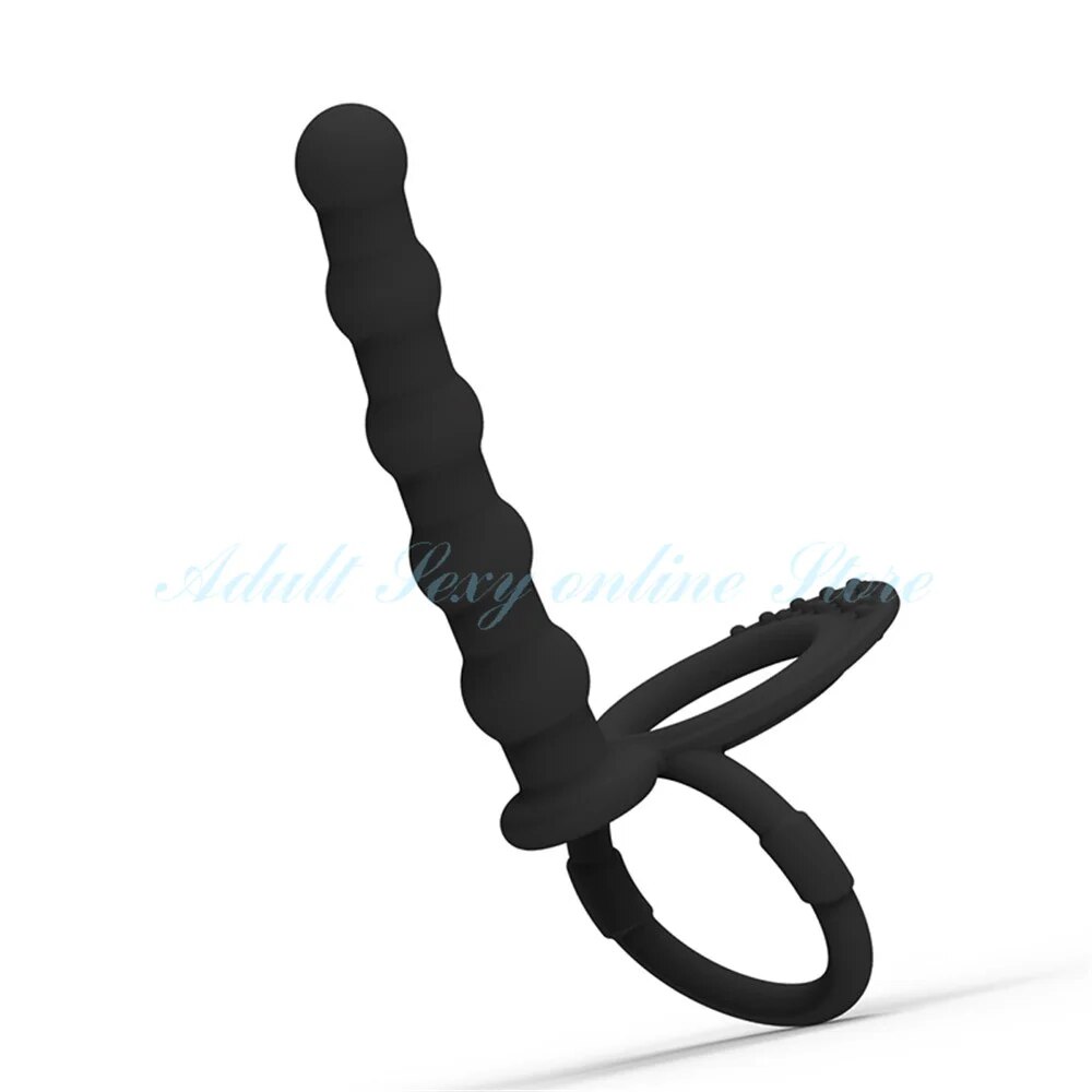 Đồ chơi người lớn gay combo dương vật giả vòng đeo hậu môn kích thích