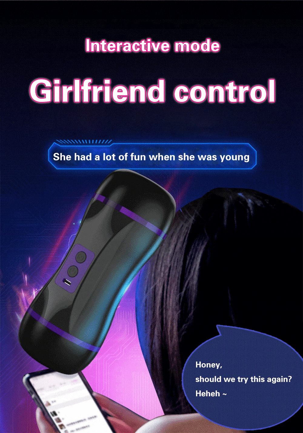 Âm đạo giả 3D 2 đầu rung hút mạnh điều khiển app siêu thực