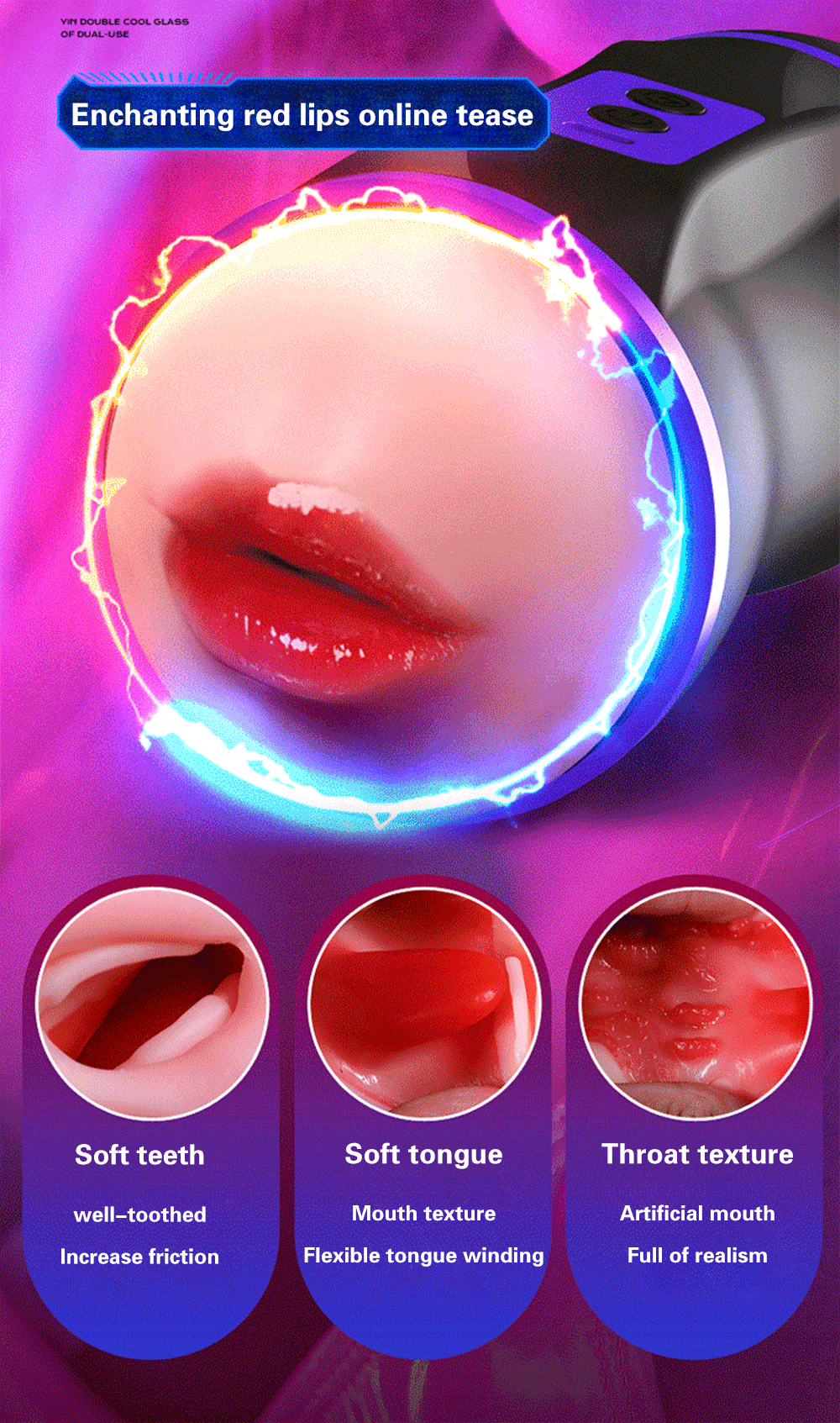 Âm đạo giả 3D 2 đầu rung hút mạnh điều khiển app siêu thực