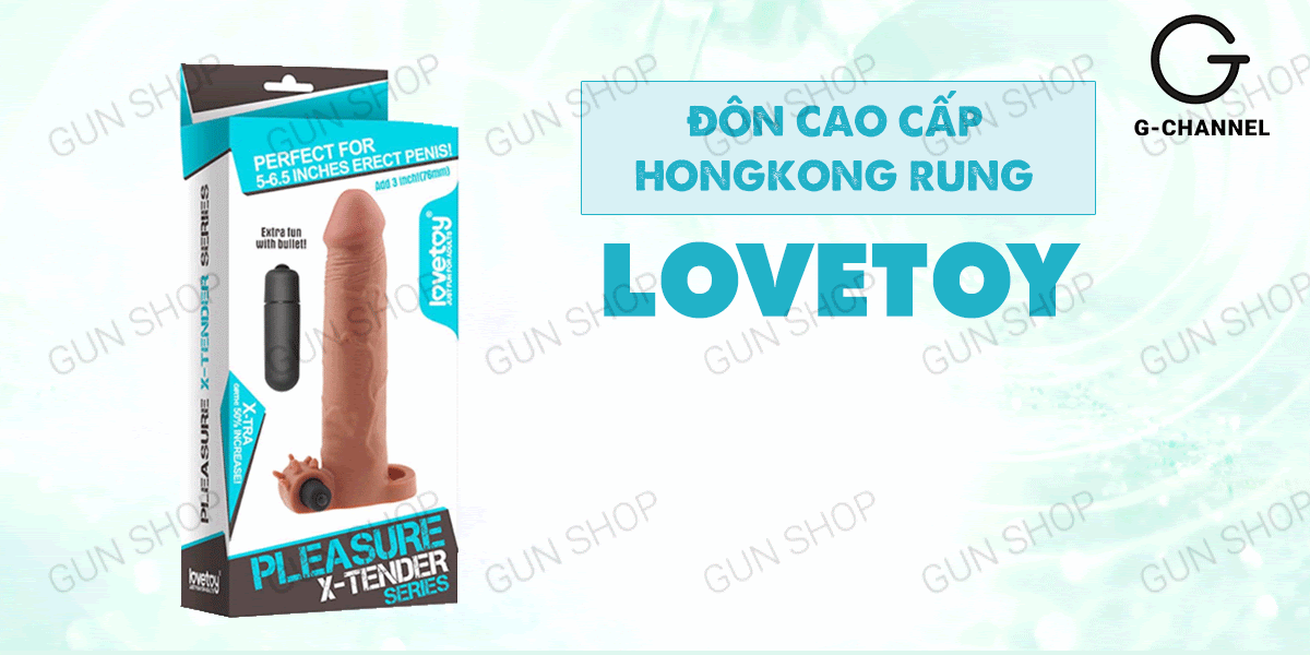 Bao cao su đôn dên rung mạnh Lovetoy Pleasure X-Tender tăng khoái