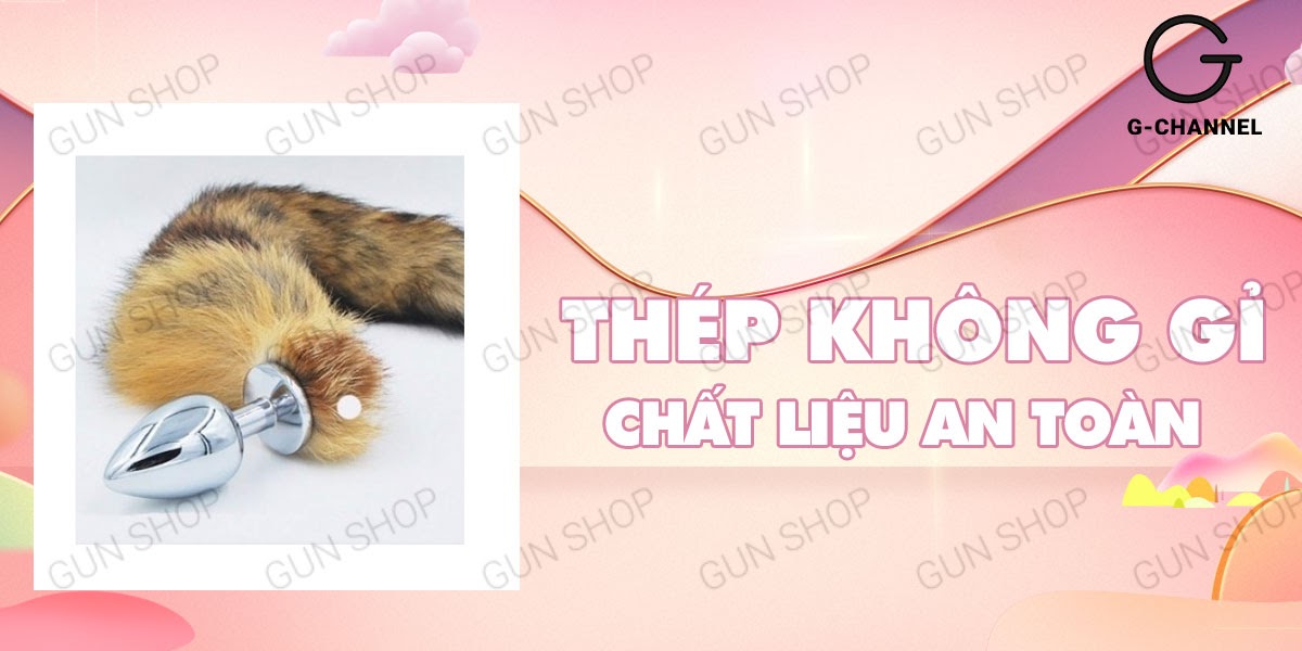 Đuôi cáo inox gắn hậu môn cao cấp lông chồn mềm mịn kích thích Đuôi cáo inox gắn hậu môn cao cấp lông chồn mềm mịn kích thích