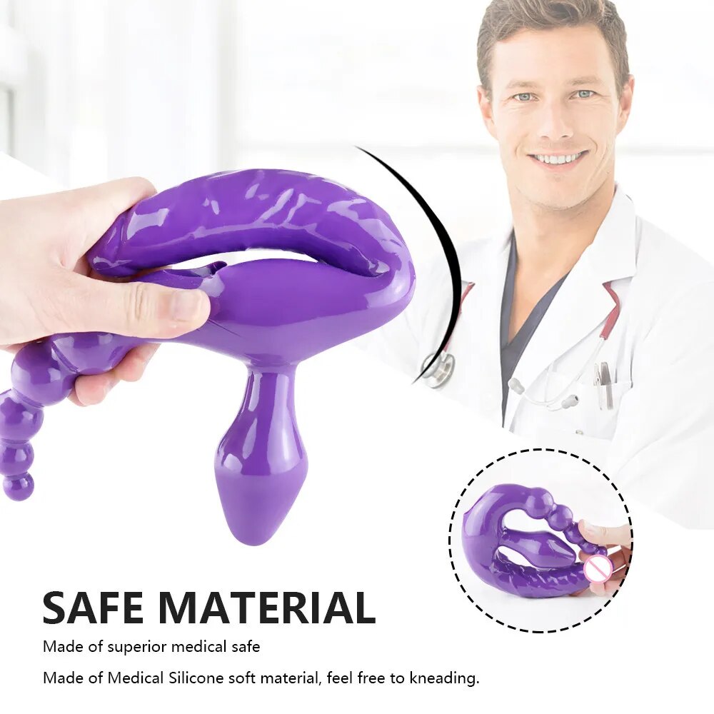 Dương vật giả 3in1 2 nhánh rung mạnh mẽ kích thích cực đỉnh