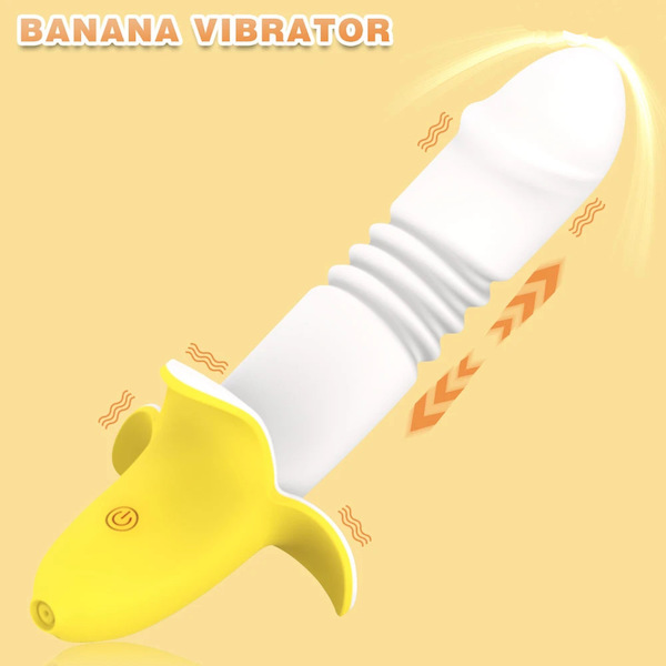 Dương vật giả Haoqi Fun Banana rung thụt, đa năng, siêu thực Dương vật giả Haoqi Fun Banana rung thụt, đa năng, siêu thực