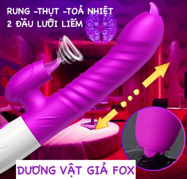 Dương vật giả Fox cao cấp rung thụt mút liếm nóng hổi Dương vật giả Fox cao cấp rung thụt mút liếm nóng hổi