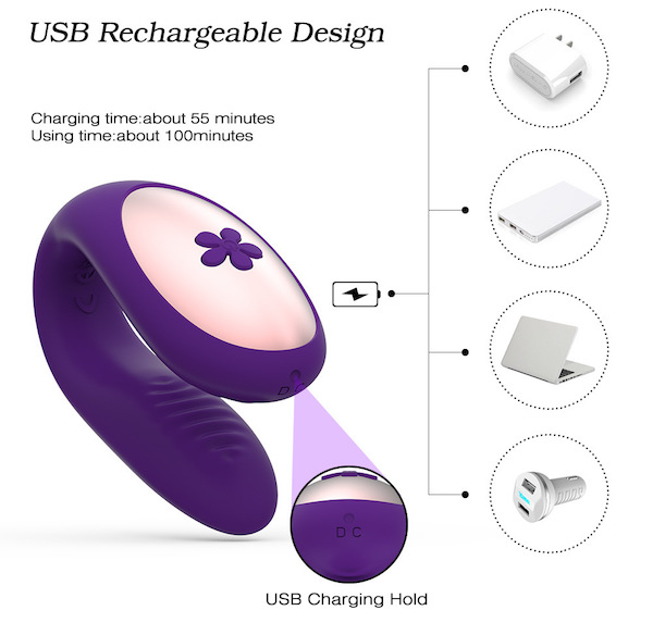 Máy rung âm đạo 2 đầu EasyToys điều khiển từ xa siêu phê