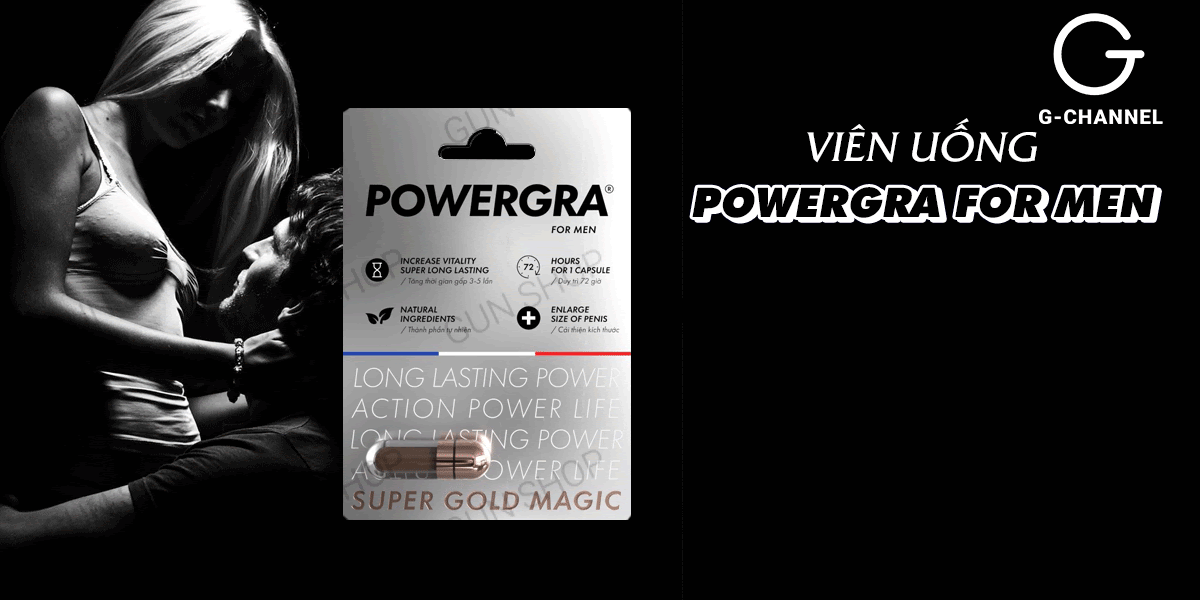 Viên uống Powergra For Men tăng kích thước kéo dài thời gian hiệu quả Viên uống Powergra For Men tăng kích thước kéo dài thời gian hiệu quả
