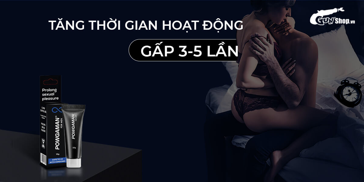Gel bôi trơn Powgaman kéo dài thời gian tăng khoái cảm chống xuất tinh sớm Gel bôi trơn Powgaman kéo dài thời gian tăng khoái cảm chống xuất tinh sớm