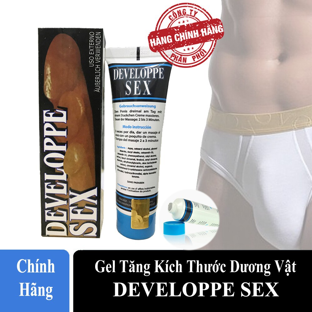 Gel Bôi Tăng Kích Thước Dương Vật Develope 50g Chính Hãng Hiệu Quả Gel Bôi Tăng Kích Thước Dương Vật Develope 50g Chính Hãng Hiệu Quả