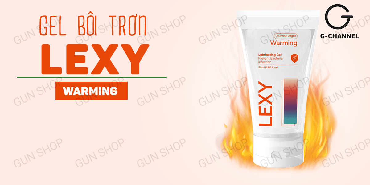 Gel bôi trơn Lexy ấm nóng cực mạnh 55ml tăng khoái cảm