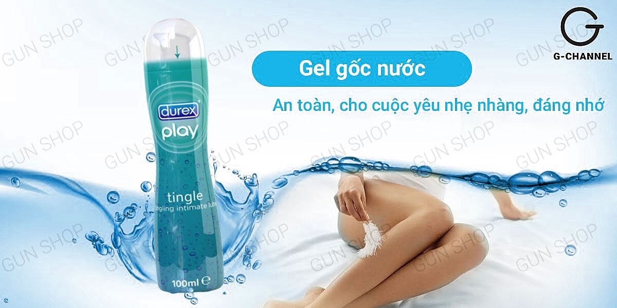 Gel bôi trơn mát lạnh Durex Tingle 100ml kích thích tăng hưng phấn Gel bôi trơn mát lạnh Durex Tingle 100ml kích thích tăng hưng phấn