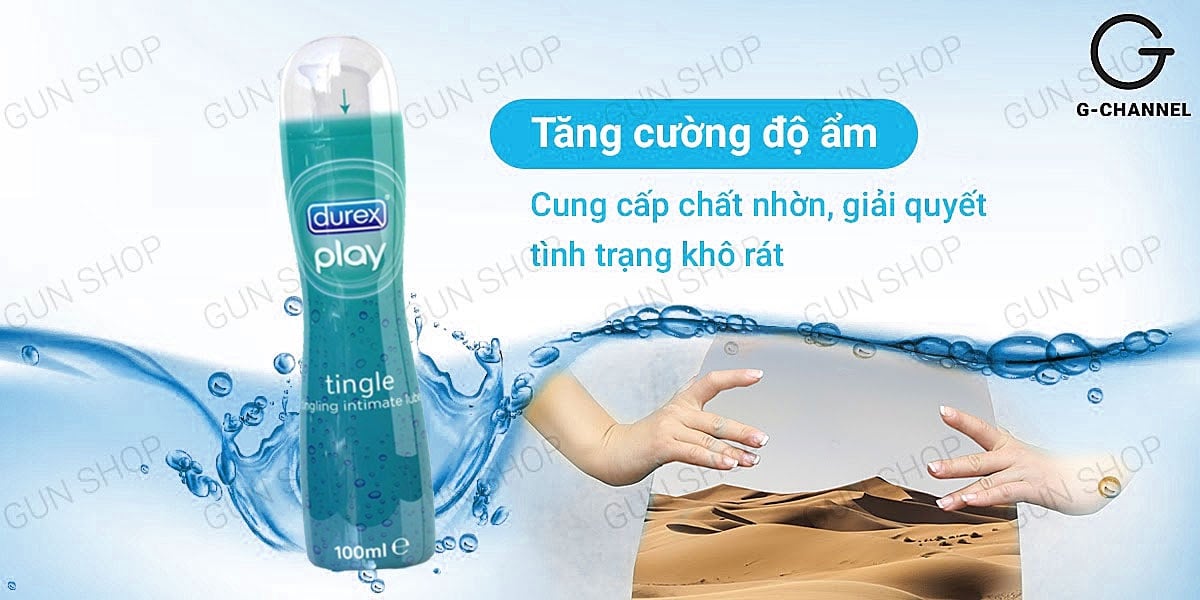 Gel bôi trơn mát lạnh Durex Tingle 100ml kích thích tăng hưng phấn Gel bôi trơn mát lạnh Durex Tingle 100ml kích thích tăng hưng phấn