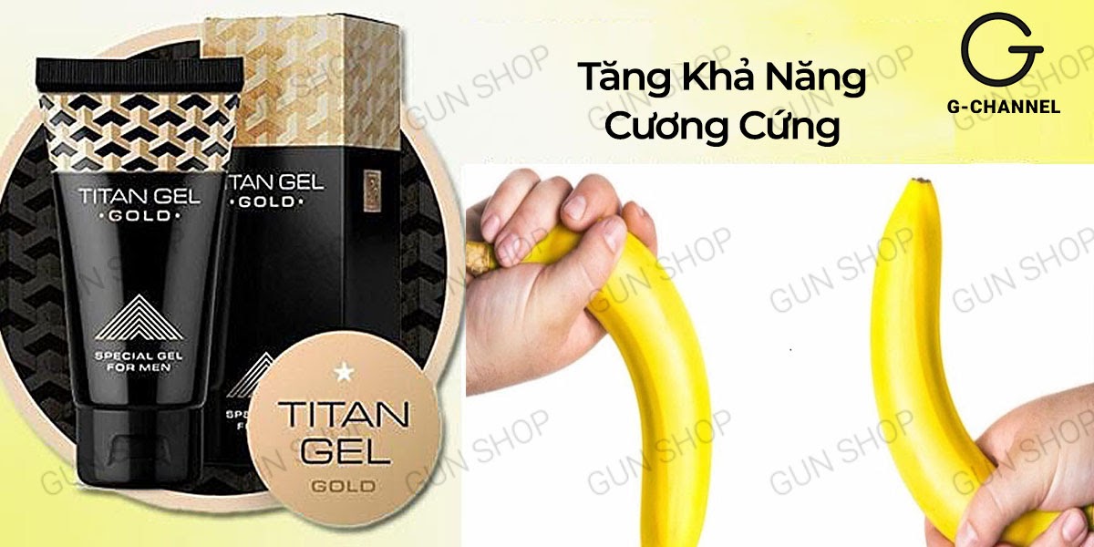 Gel bôi trơn Titan Gold tăng kích thước dương vật nhanh chóng 50ml