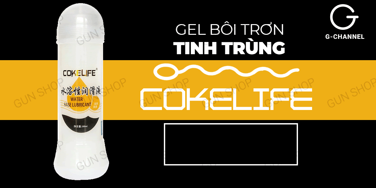 Gel bôi trơn tinh trùng Cokelife 300ml - Tăng khoái cảm an toàn Gel bôi trơn tinh trùng Cokelife 300ml - Tăng khoái cảm an toàn