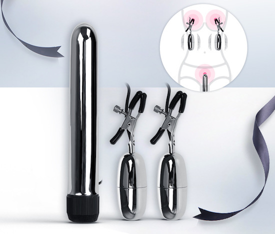 Bộ Thanh Rung Điểm G Turbo Kẹp Vú Trứng Rung Kích Thích