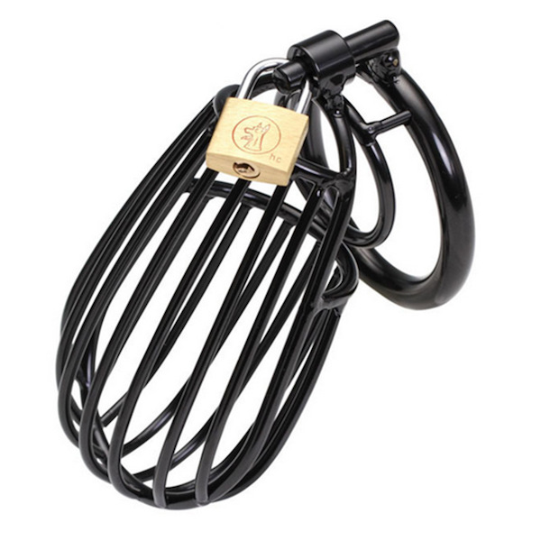 Khóa dương vật thép không gỉ lồng chim BDSM kích thích mạnh Khóa dương vật thép không gỉ lồng chim BDSM kích thích mạnh