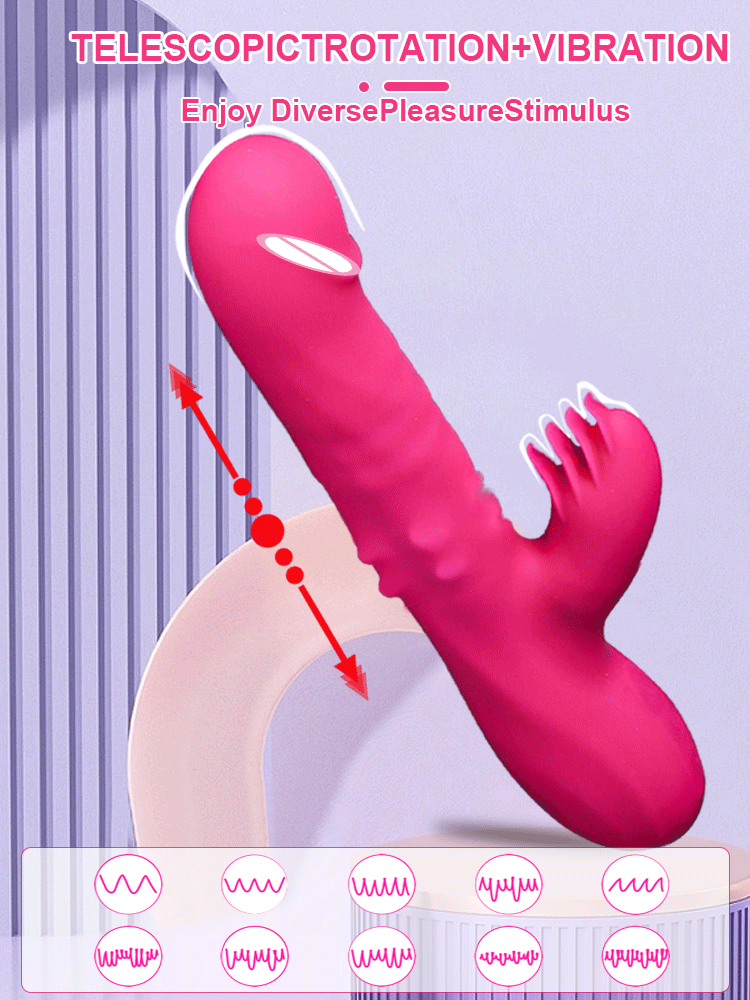 Dương vật giả đa năng rung thụt xoay kèm nhánh liếm kích thích