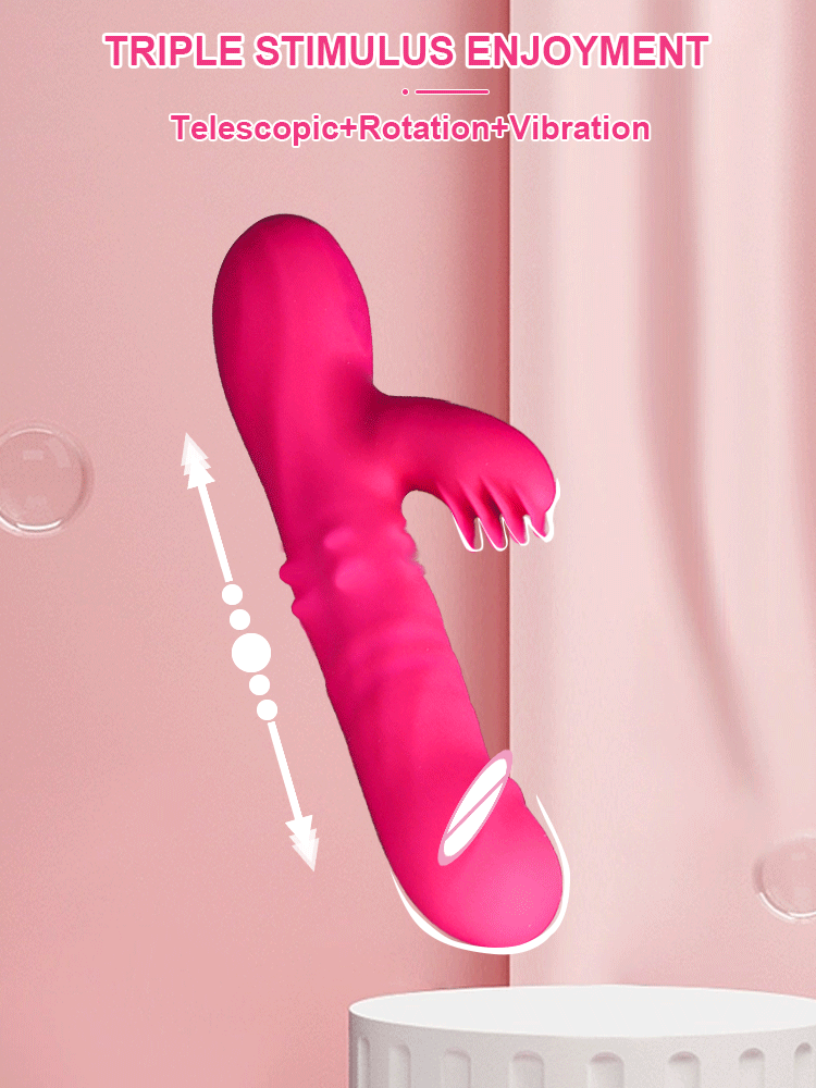 Dương vật giả đa năng rung thụt xoay kèm nhánh liếm kích thích