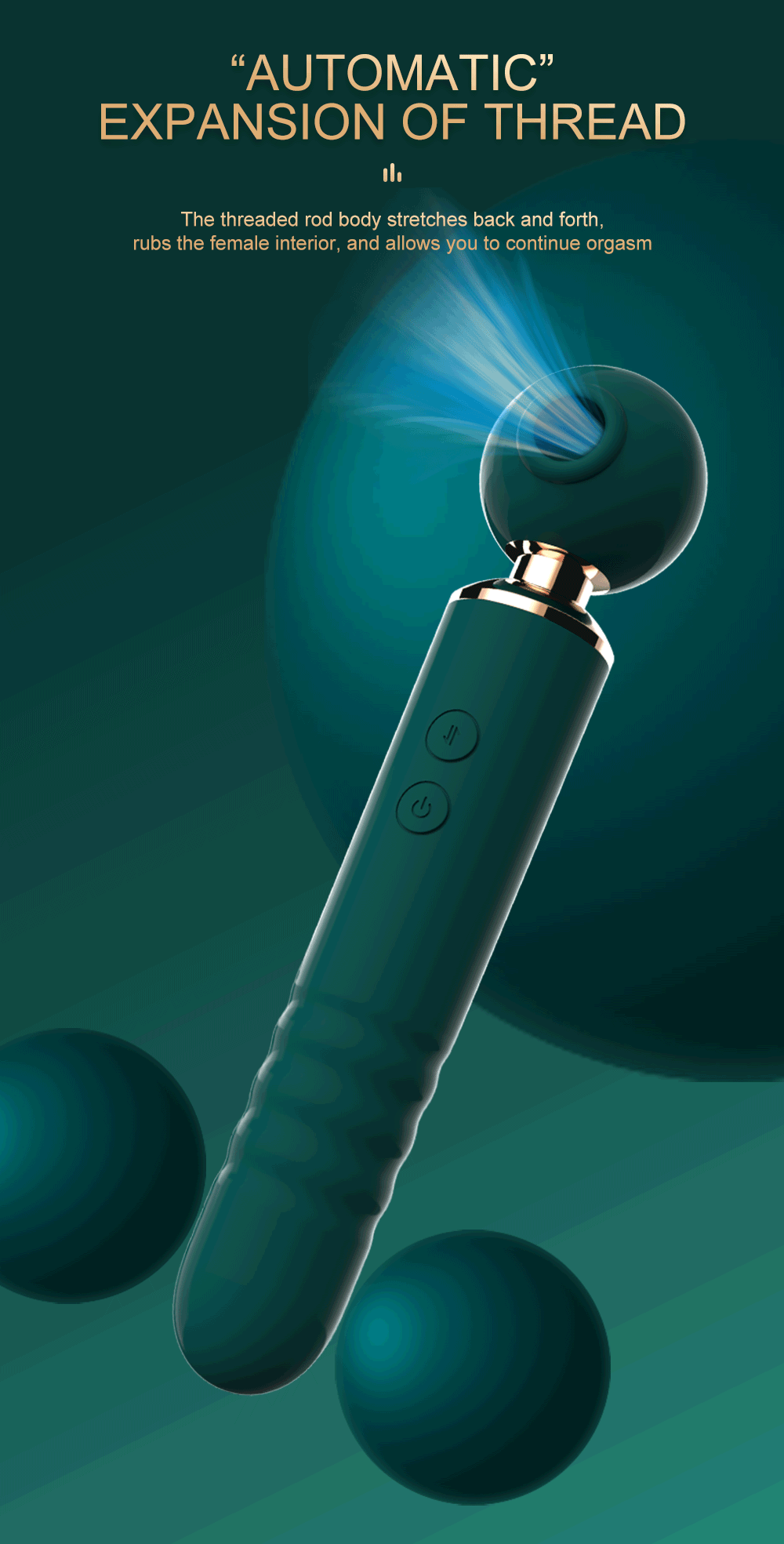 Chày rung 2 đầu 3 in 1 thụt hút massage kích thích cảm xúc