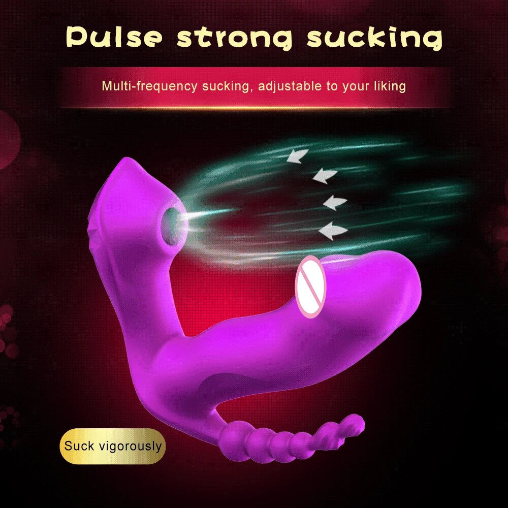 Máy massage 3in1 rung kích thích điểm G bú hút âm đạo nóng hổi