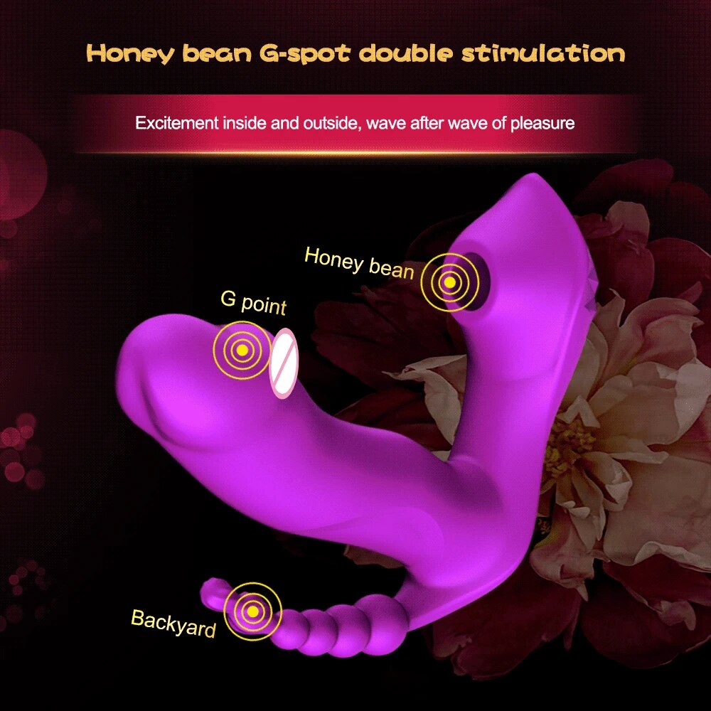 Máy massage 3in1 rung kích thích điểm G bú hút âm đạo nóng hổi