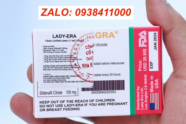 Lady Era 50mg thuốc kích thích nữ Pfizer Mỹ tăng hưng phấn nhanh