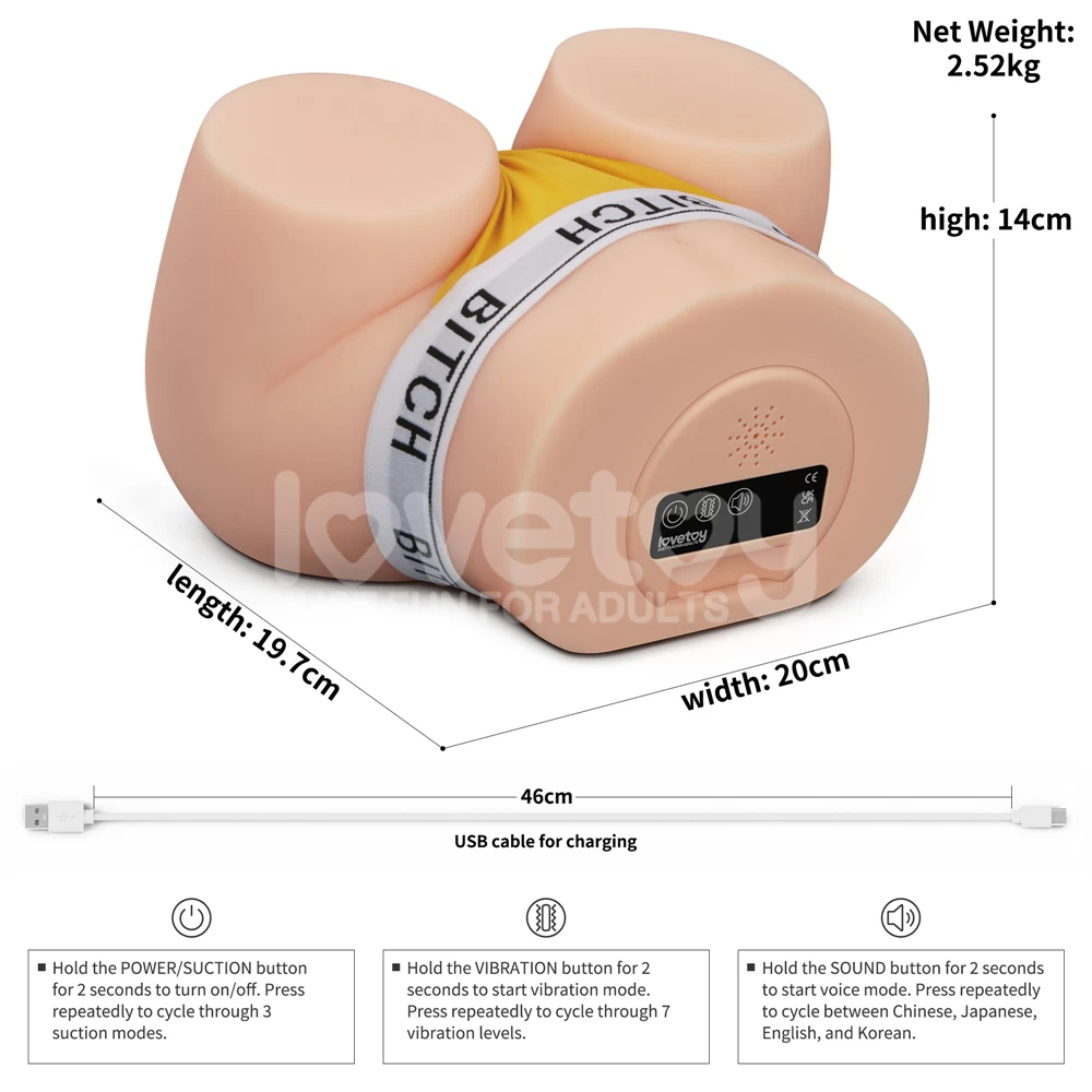 Lovetoy Streetgirl Sensation Pulse mông giả rung hút kèm tiếng rên sướng Lovetoy Streetgirl Sensation Pulse mông giả rung hút kèm tiếng rên sướng