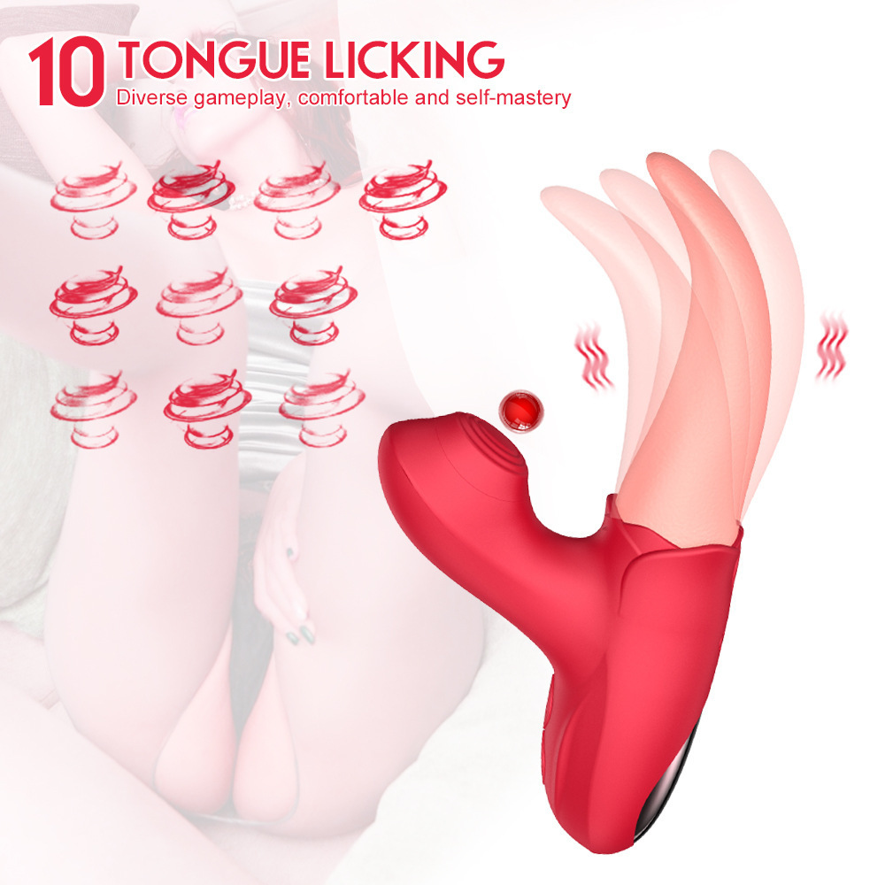 Lưỡi liếm hoa hồng rung bú hút thổi 10 chế độ siêu phê