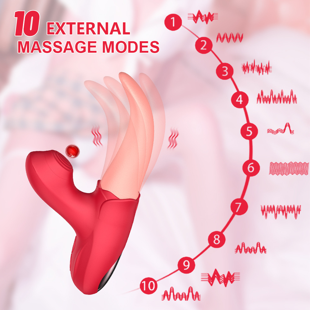 Lưỡi liếm hoa hồng rung bú hút thổi 10 chế độ siêu phê