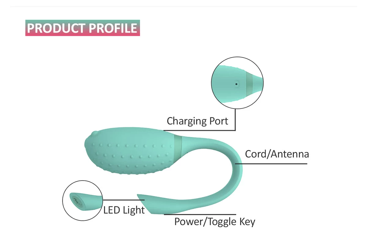 Trứng rung Fugu Đỏ Magic Motion Bluetooth điều khiển tiện lợi